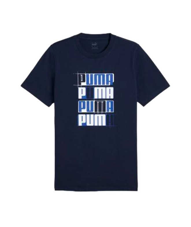 T-shirt Puma ESS+ AB Club Navy Blue Homme