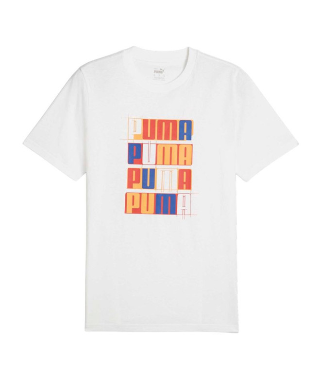 T-shirt Puma ESS+ AB White Homme