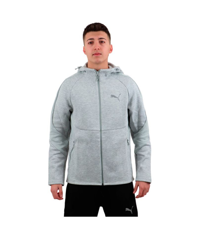 Moletom Puma EVOSTRIPE Full-Zip H Cinzento Homem