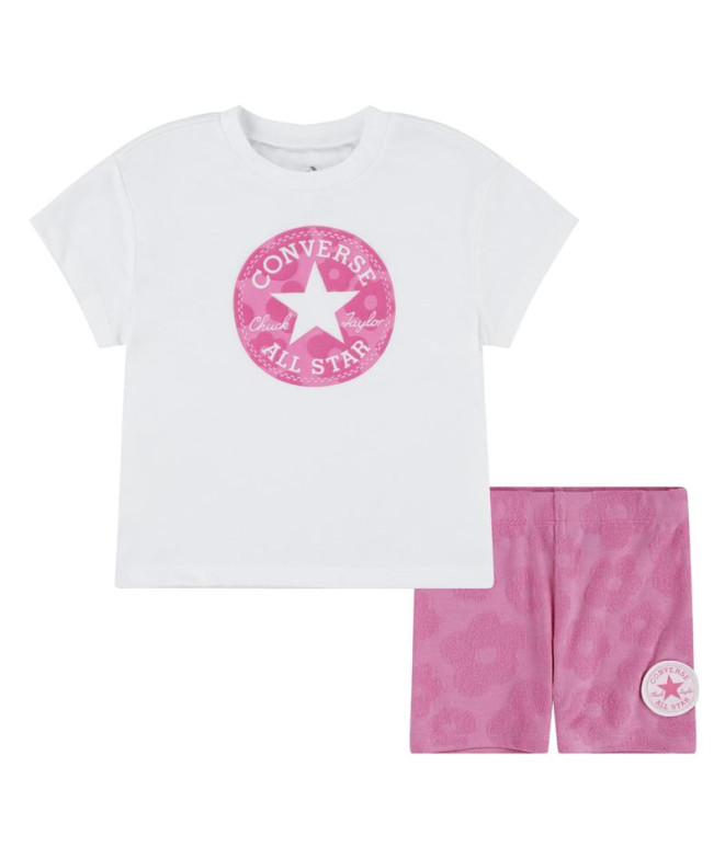 Conjunto Converse Chuck Patche & Biker S Menina Oops Pink