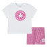 Conjunto Converse Chuck Patche & Biker S Menina Oops Pink