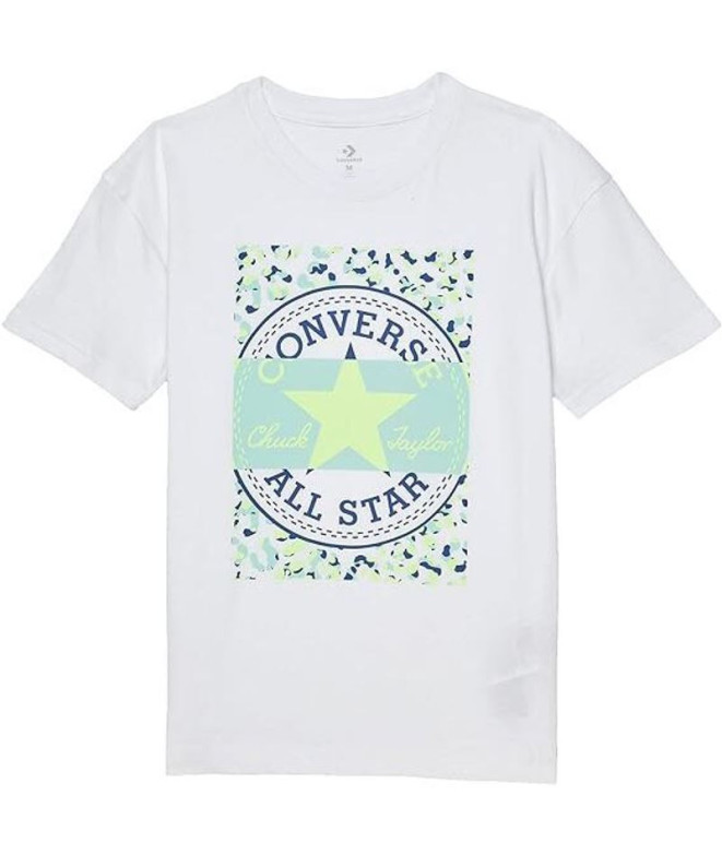 Camiseta Converse Boyfriend Graphicrt Niña Blanco