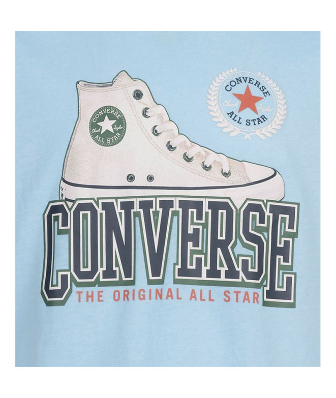 T-shirt Converse Script Sneaker Gfx Enfant Bleu
