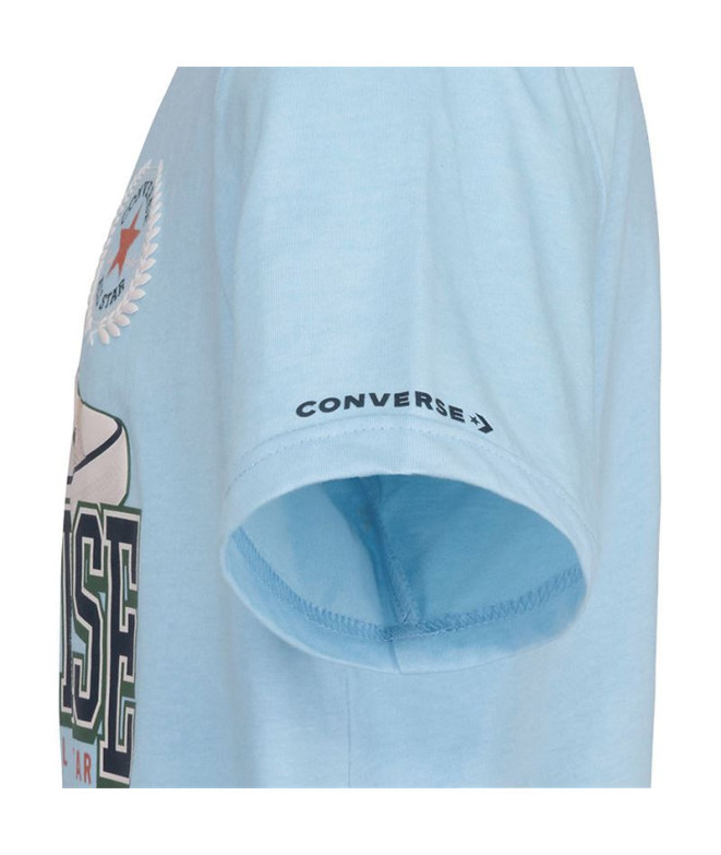 T-shirt Converse Script Sneaker Gfx Enfant Bleu