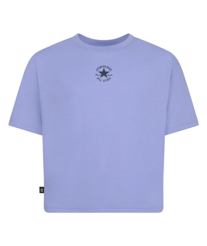 T-shirt Converse Chuck Patch Boxy Purple Fille