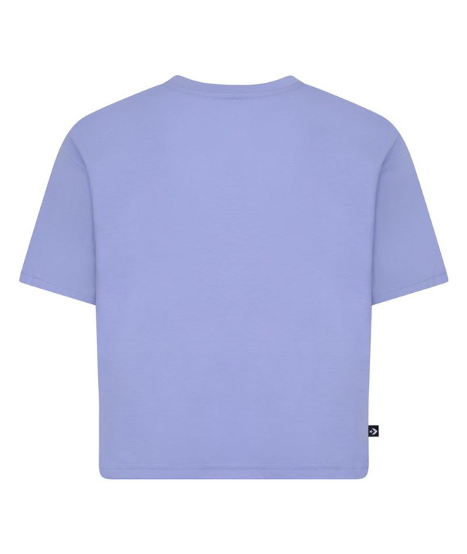 T-shirt Converse Chuck Patch Boxy Purple Fille