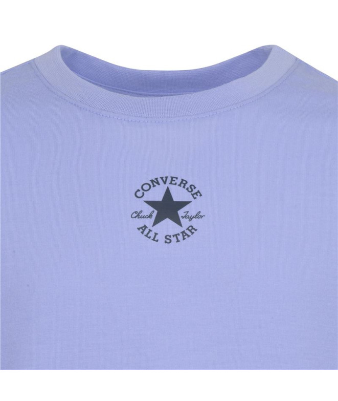 T-shirt Converse Chuck Patch Boxy Purple Fille