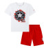 Conjunto Converse Squiggle S/Se+Ft Menino Branco/Vermelho