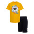 Conjunto Converse Squiggle S/Se+Ft Menino Preto/Amarelo