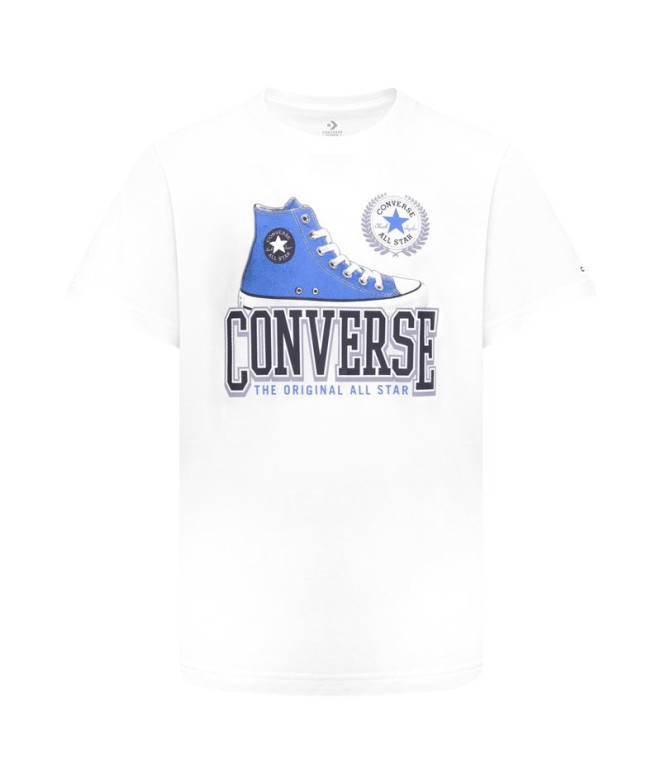 Camiseta Converse Script Sneaker Gfx Sse Menino Branco