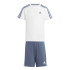 Conjunto adidas 3Bandas Infantil Blanco Azul