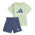 Conjunto adidas Bl Cotton Set Infantil Verde Azul