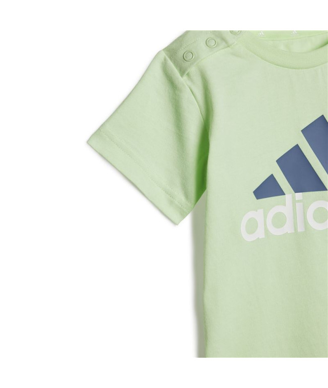 Ensemble adidas Bl Coton Set Enfant Vert Bleu
