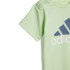 Conjunto adidas Bl Cotton Set Infantil Verde Azul