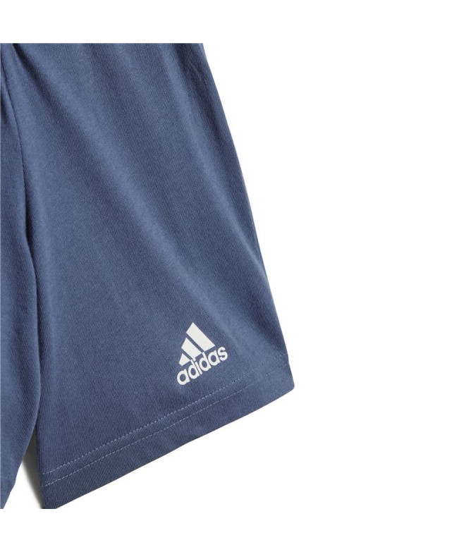 Conjunto adidas Bl Cotton Set Infantil Verde Azul