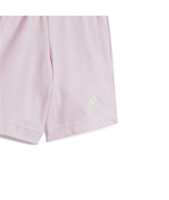 Conjunto adidas Bl Cotton Set Infantil Rosa