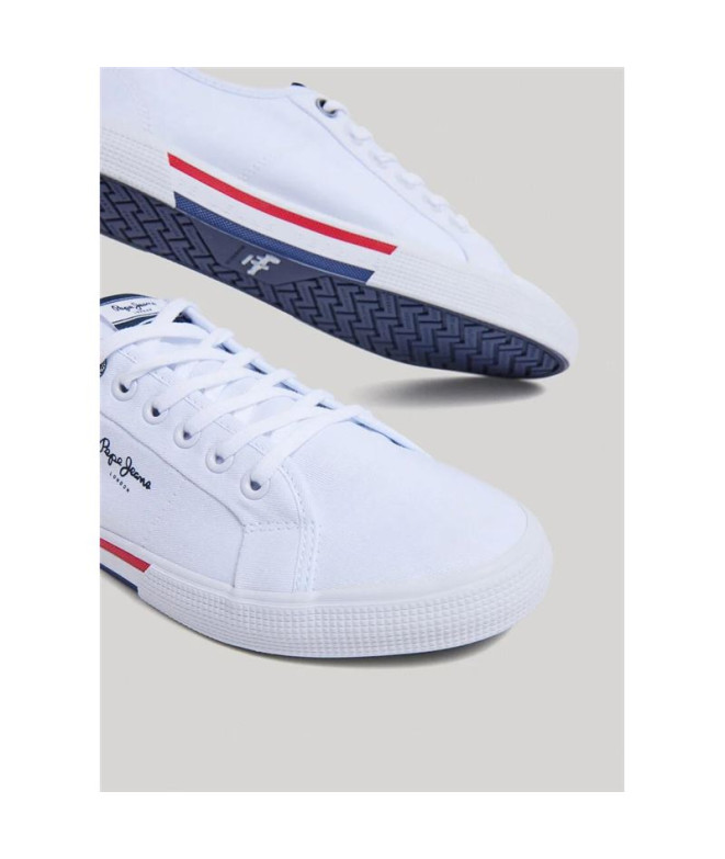 Chaussures Pepe Jeans Brady Men Basic Homme Blanc
