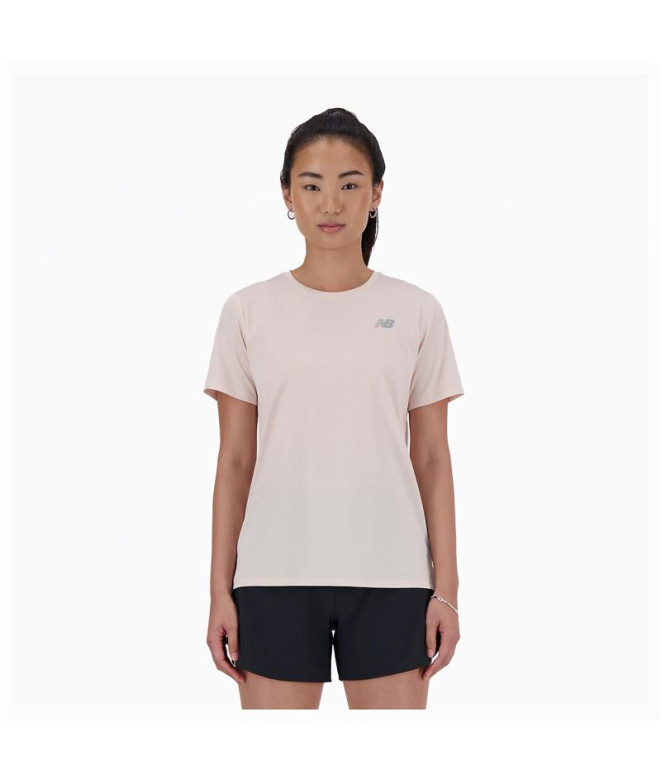 Camiseta New Balance Sport Essentials Mulher Rosa