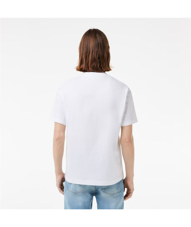 Camiseta Lacoste Cols Roules Homem Branco