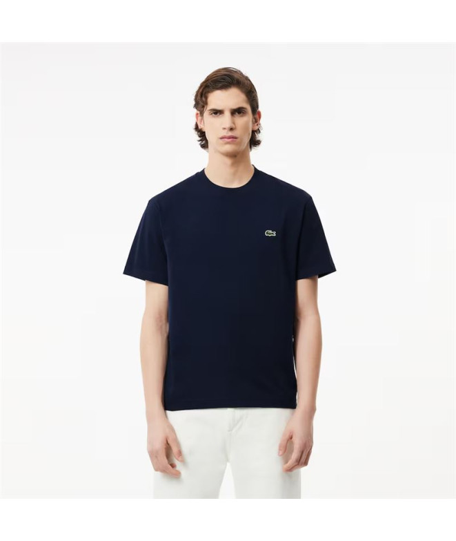 T shirt lacoste discount bleu marine homme