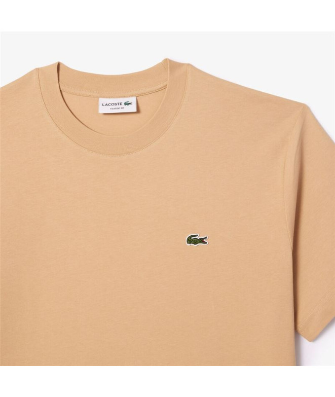 Camiseta Lacoste Colos Rolados Homem Salmão