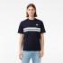 Camiseta Lacoste Cols Roules Homem Azul-marinho