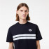 Camiseta Lacoste Cols Roules Homem Azul-marinho