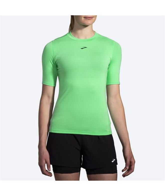 Camiseta de Running Brooks High Point Mulher Verde