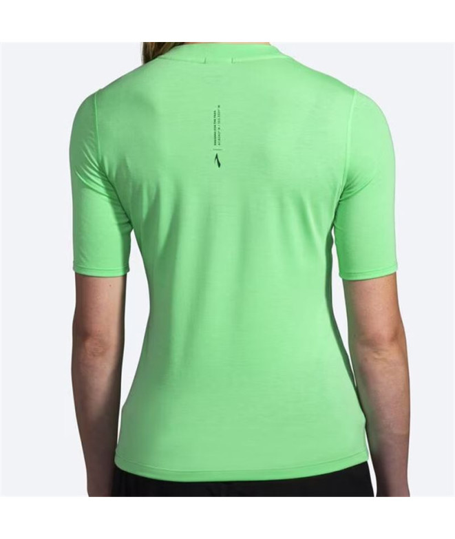 Camiseta de Running Brooks High Point Mulher Verde