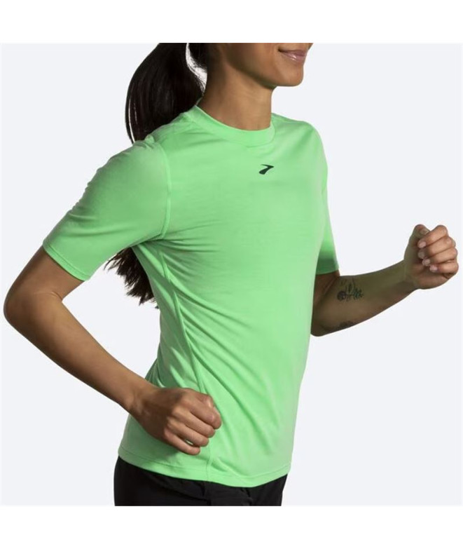 Camiseta de Running Brooks High Point Mulher Verde