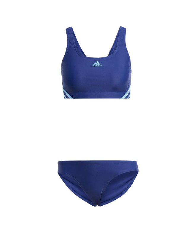 Bikini de Natación adidas 3 Bandas Sporty Mujer Azul