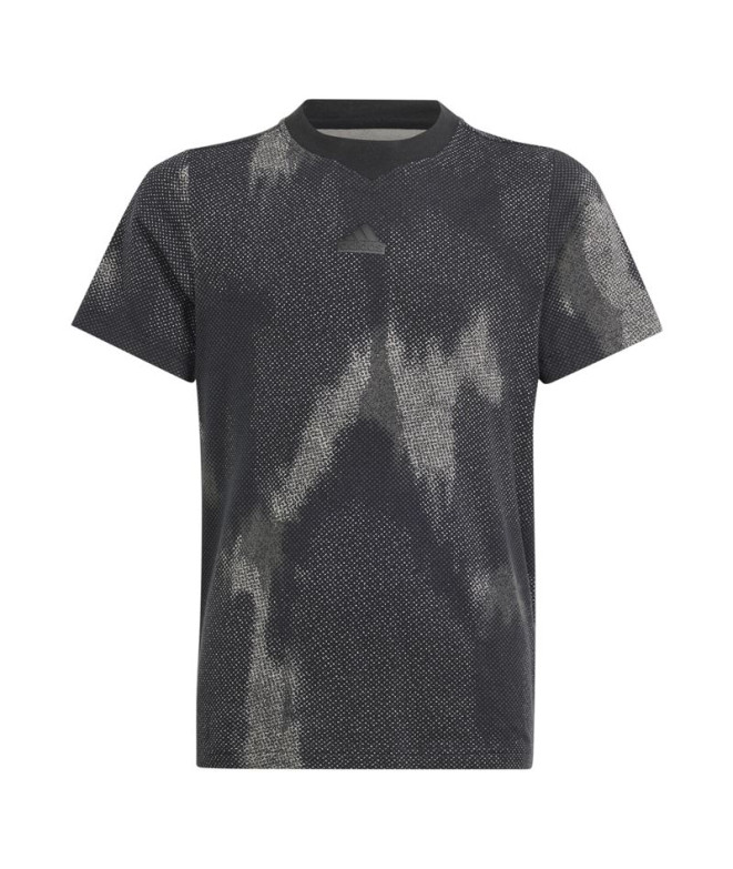 T-shirt adidas Future Icons Allover Enfant Noir