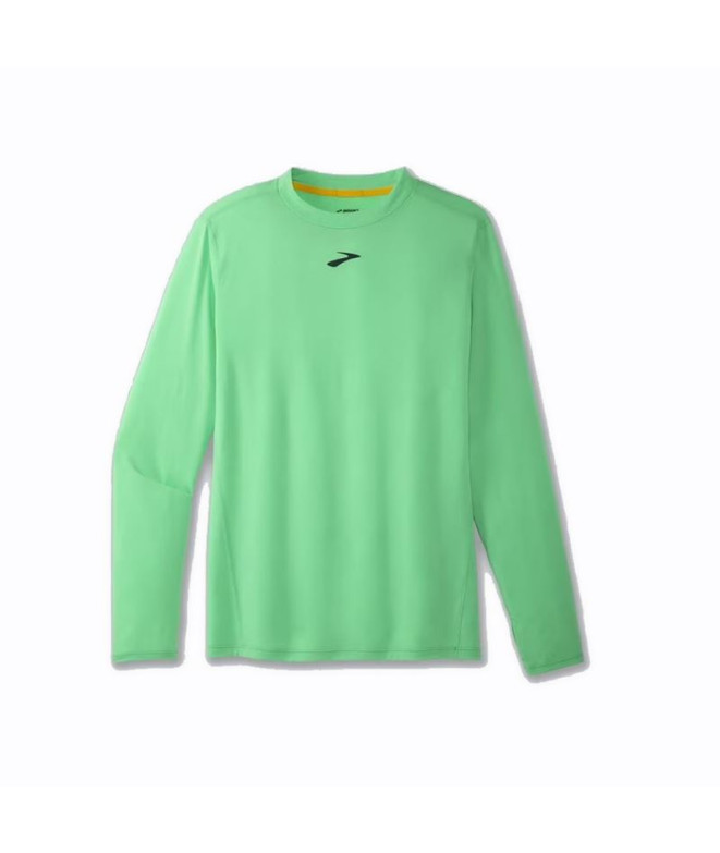 Camiseta de Running Brooks High Point Long Homem Verde