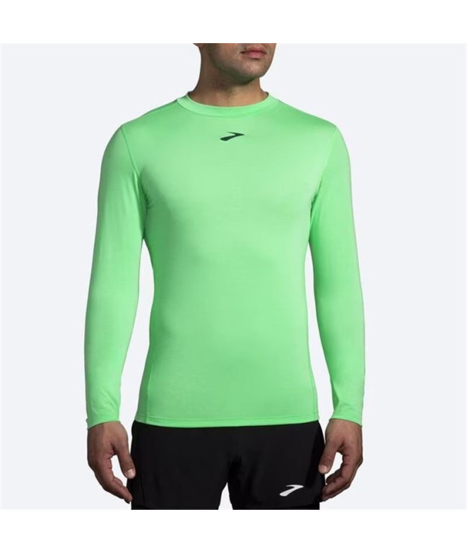 Camiseta de Running Brooks High Point Long Homem Verde