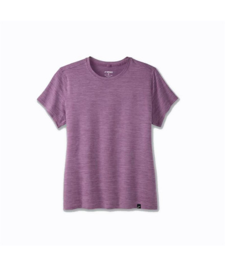 T-shirt de Running Brooks Luxe Femme Htr Lila