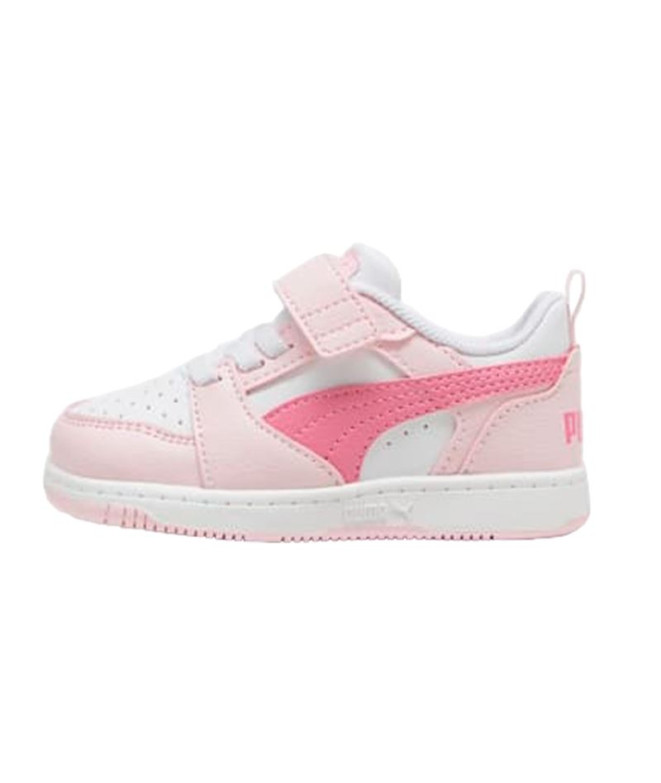 Chaussures Puma Rebound V6 Low Enfant Rose