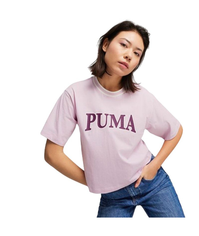 Camiseta Mulher Puma Squad Graphic Lilac