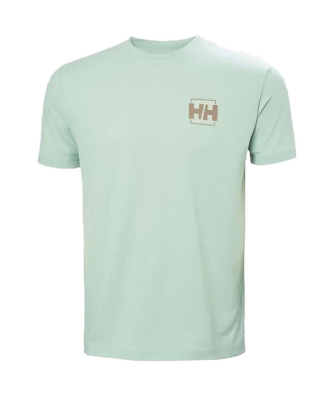 Camiseta por montanha Helly Hansen Skog Recycled Graphi Homem Verde