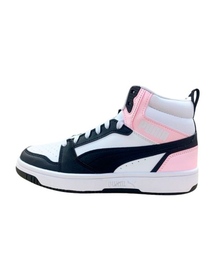 Chaussures Enfant Puma Rebound V6 Mid White 2