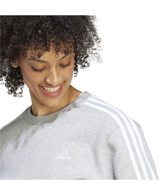 Sudadera adidas 3 Bandas Mujer Gris