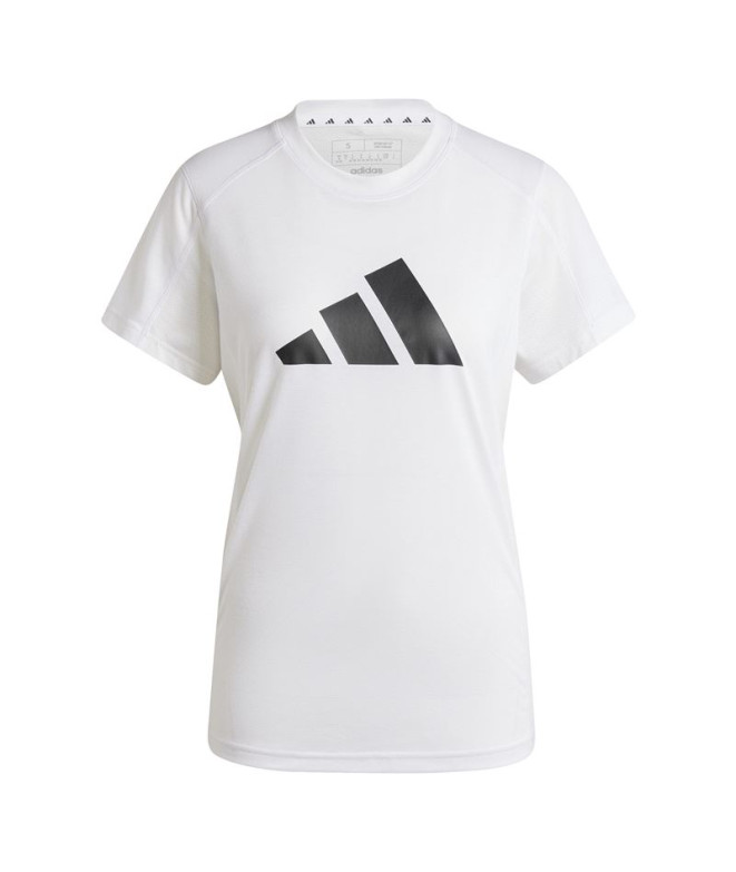 Camiseta de Fitness adidas Essentials Tr-Es Logo Mulher Branco