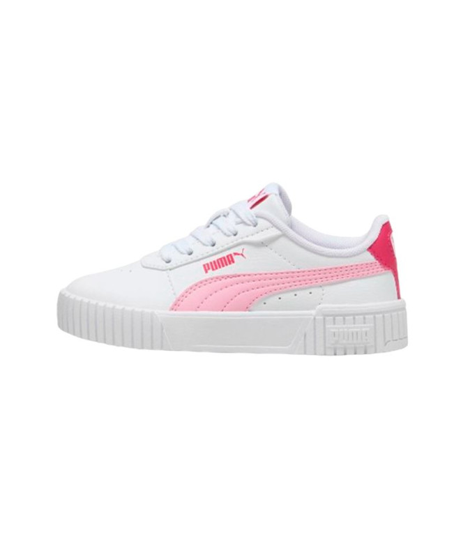Chaussures Puma Carina 2.0 Blanc/Rose Enfant