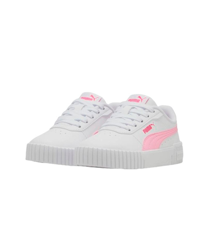 Chaussures Puma Carina 2.0 Blanc/Rose Enfant