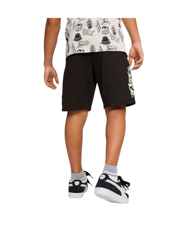 Calça Puma ESS+ MID 90s Preto Infantil