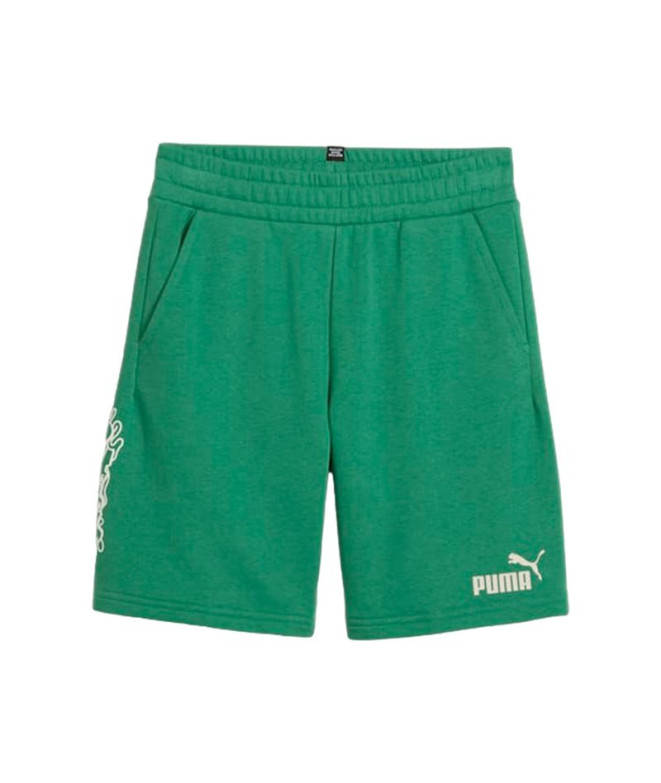 Calça Puma ESS+ MID 90s Verde Arquivo Infantil