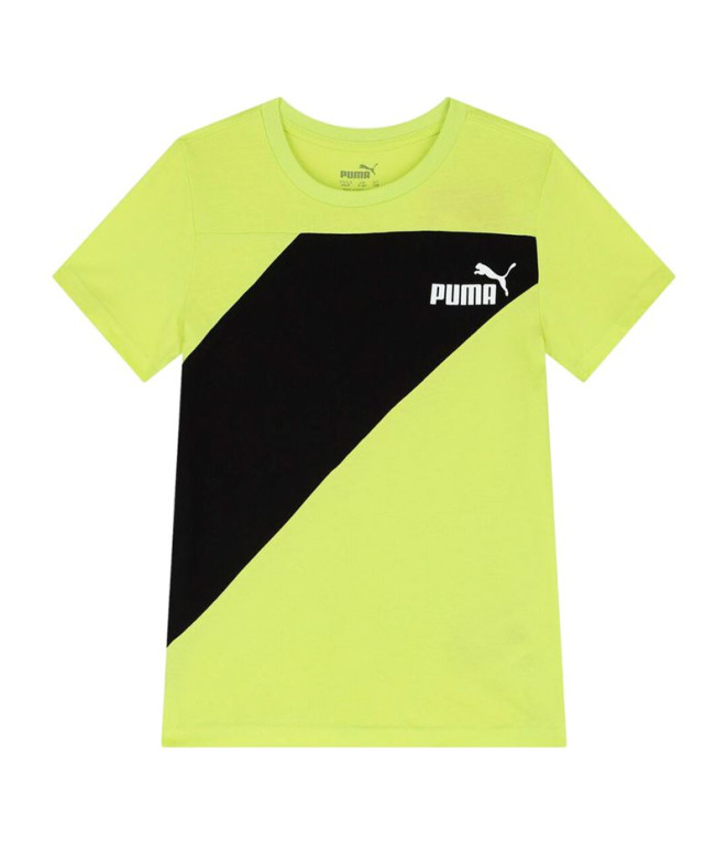 Camiseta Puma POWER B Amarillo/Negro Infantil