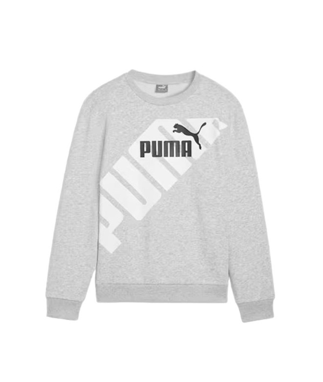 Sweat Puma POWER Graphic C Gris clair Enfant