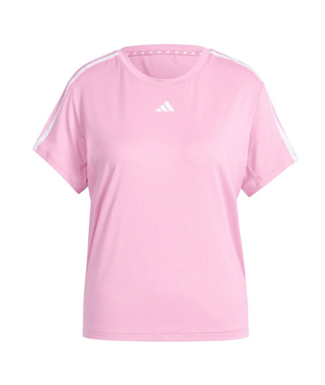 Camiseta de Fitness adidas Essentials Tr-Es 3 Bandas Mujer Rosa
