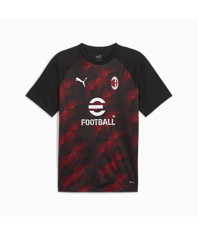 Camiseta Futebol por Puma AC Milan Prematch Preto Homem