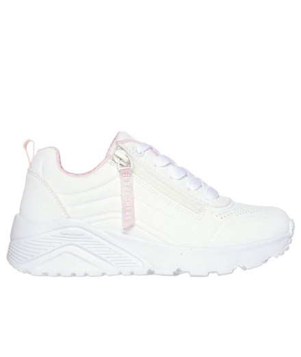 Chaussures Skechers Uno Lite - Easy Zip Fille Blanc